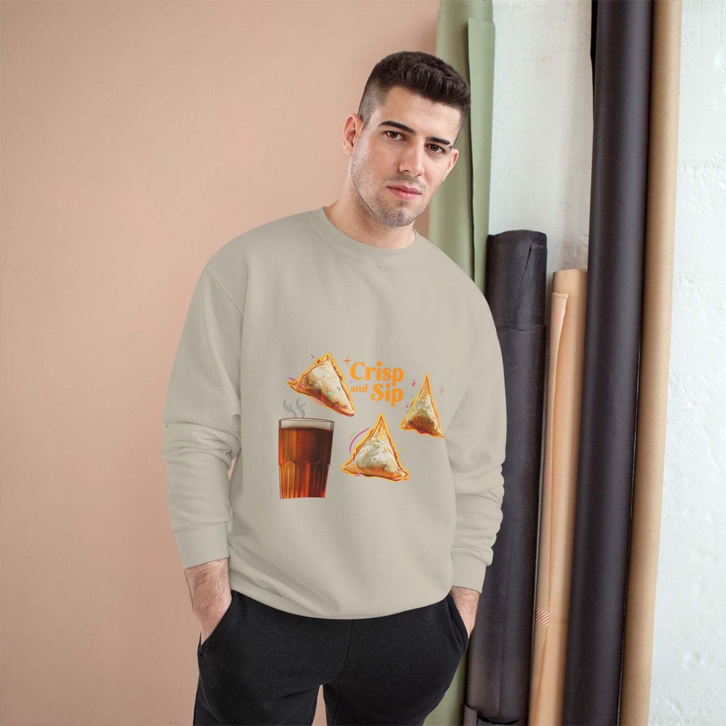 "CRISP AND SIP" CHAMPION SWEATSHIRT