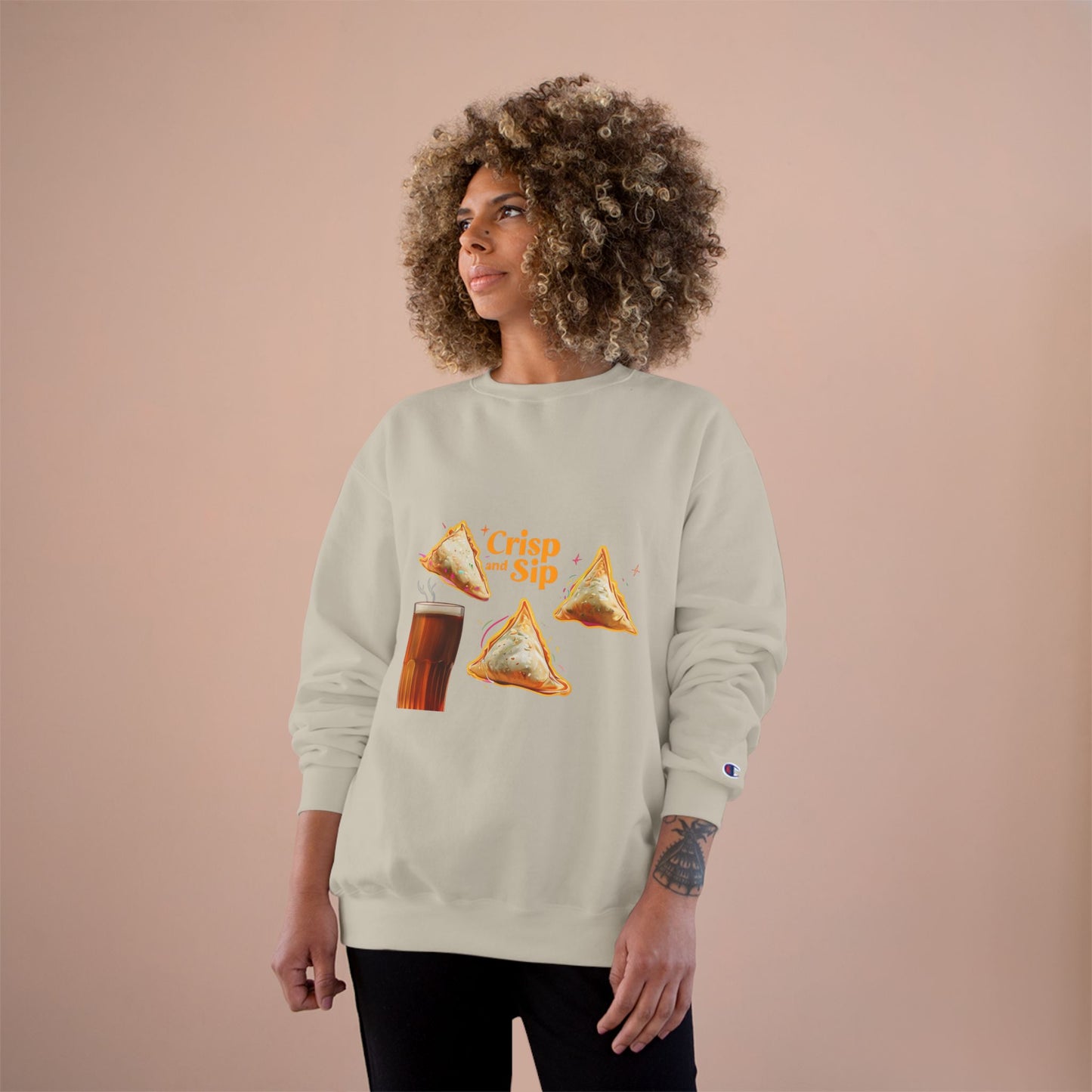 "CRISP AND SIP" CHAMPION SWEATSHIRT