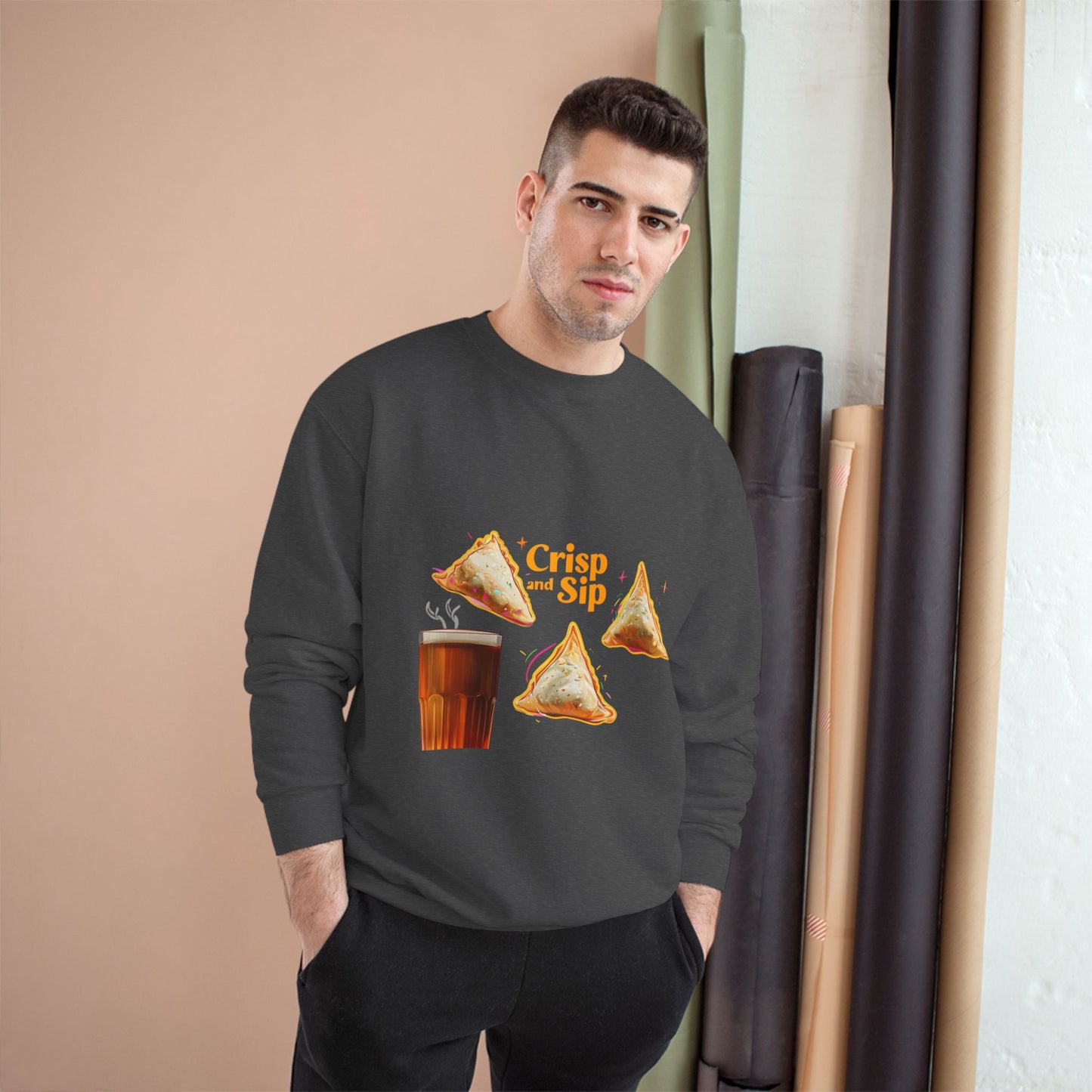 "CRISP AND SIP" CHAMPION SWEATSHIRT