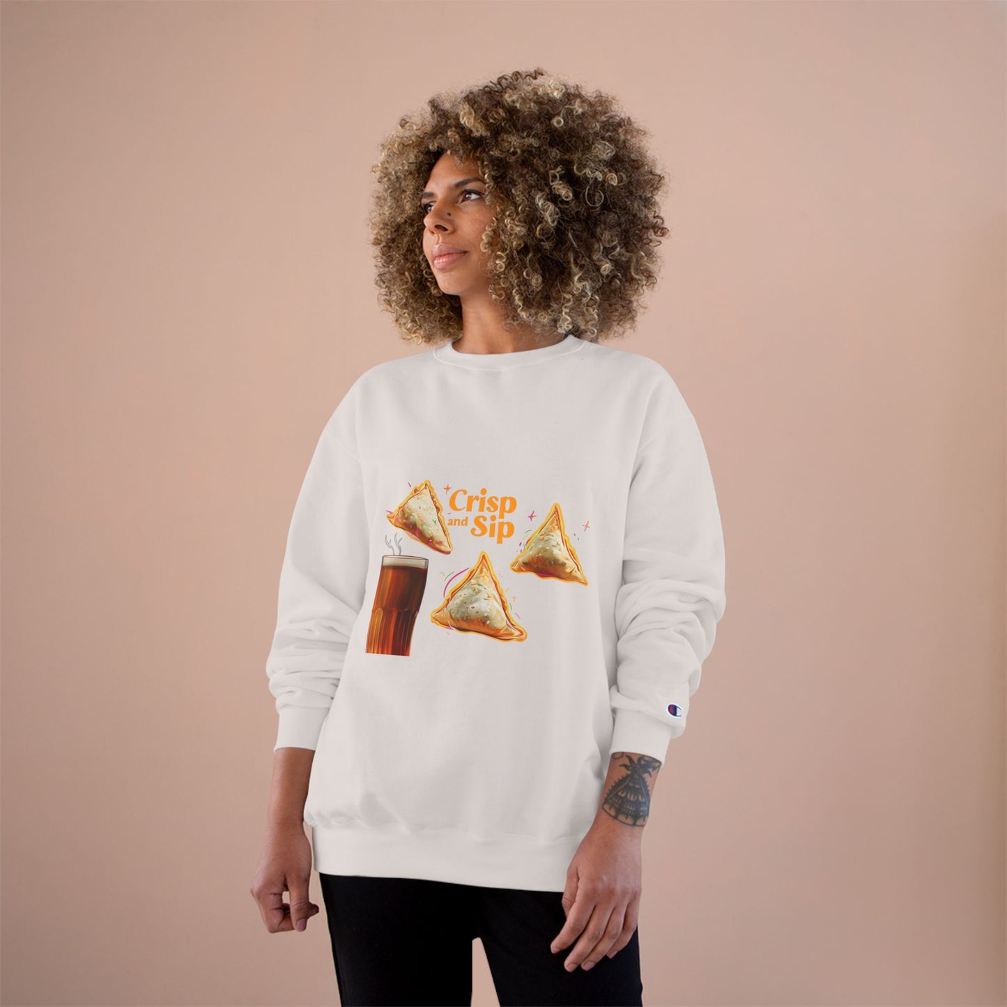 "CRISP AND SIP" CHAMPION SWEATSHIRT