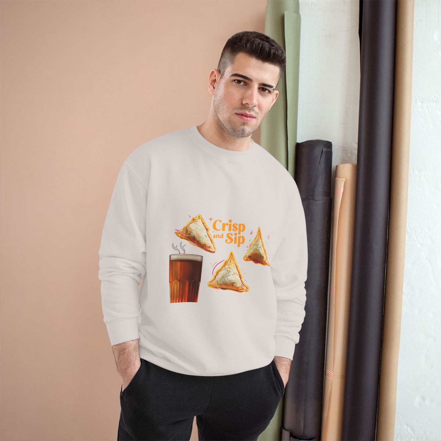 "CRISP AND SIP" CHAMPION SWEATSHIRT