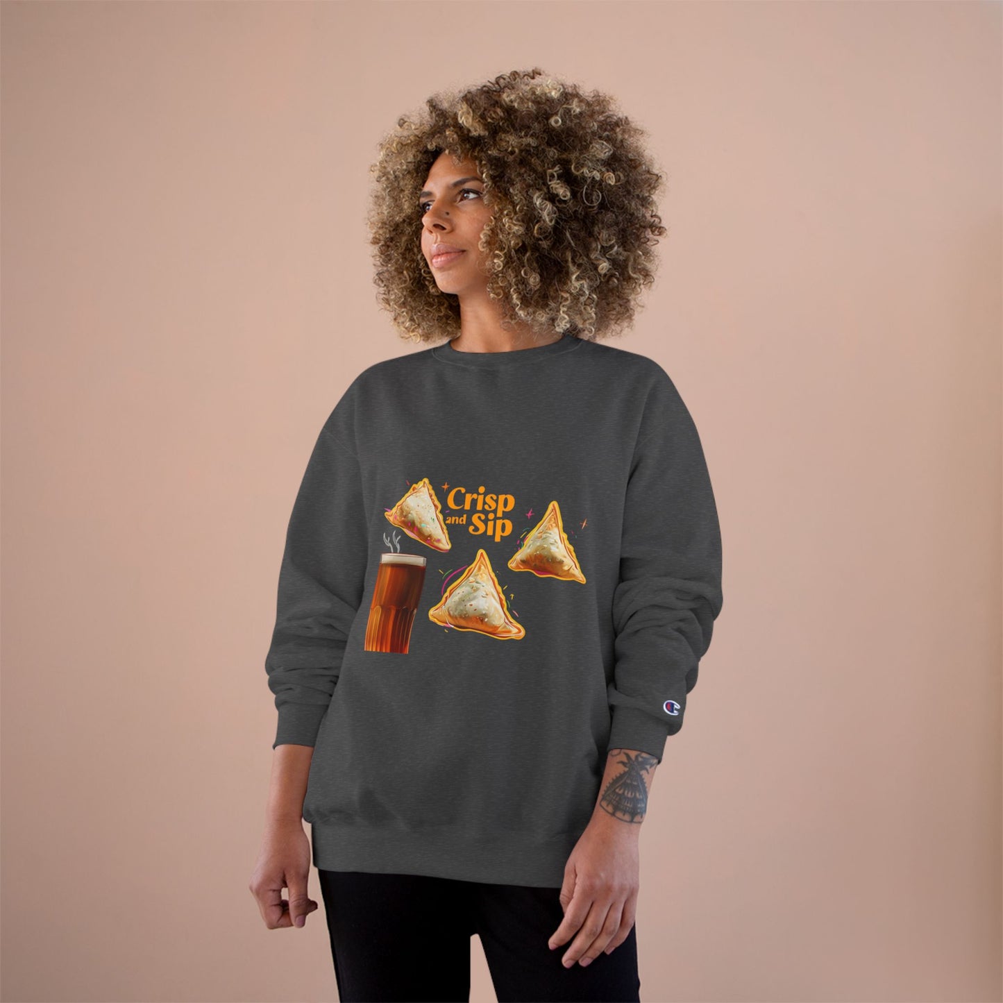 "CRISP AND SIP" CHAMPION SWEATSHIRT